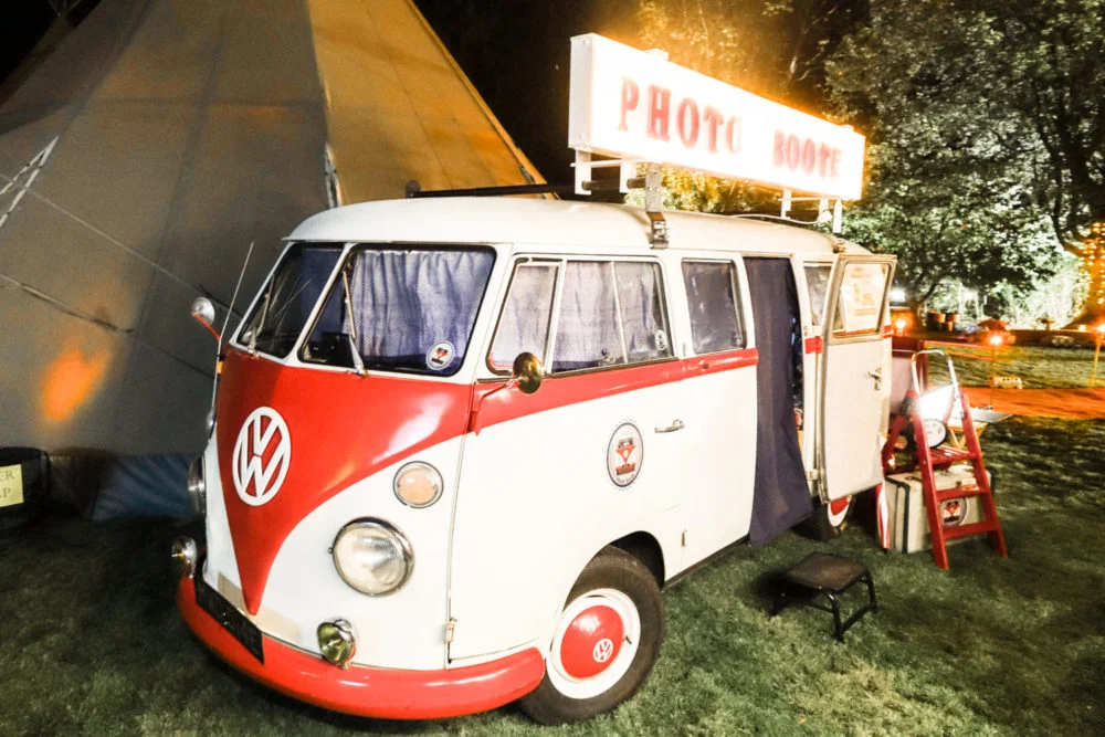 Campervan photo booth at festival