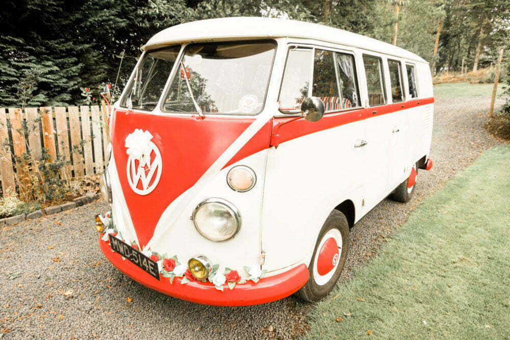 Volkswagen Campervan Wedding Car at Stanton Hall Morpeth