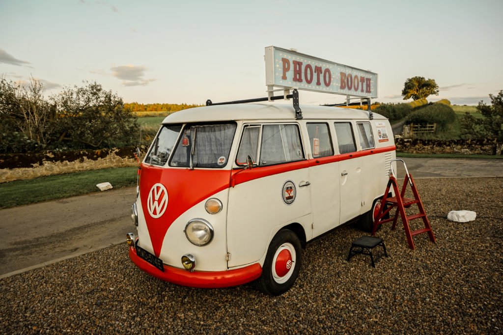 Campervan Photobooth Doxford Barns Campervan photobooth barn wedding venue