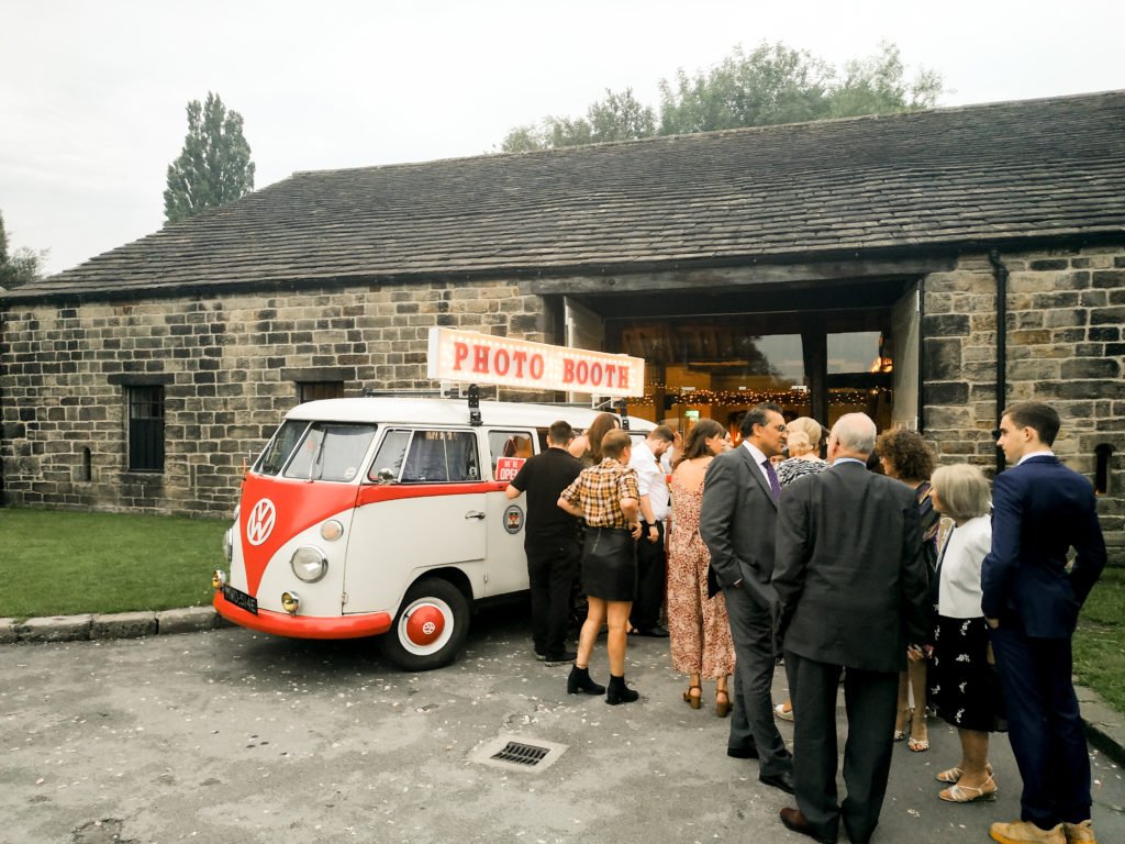 VW Photo Booth East Riddlesden Hall Busy queues for the photo bus