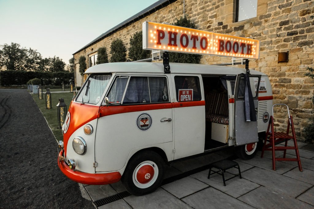 Wedding Photobooth Healey Barn VW Camper Photo Booth At Wedding