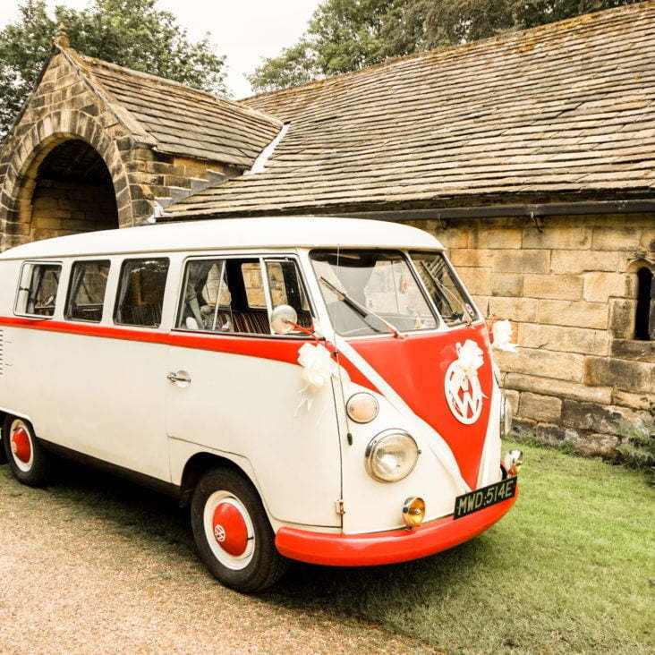 A VW Campervan Photo Booth at a North East wedding in Northumberland