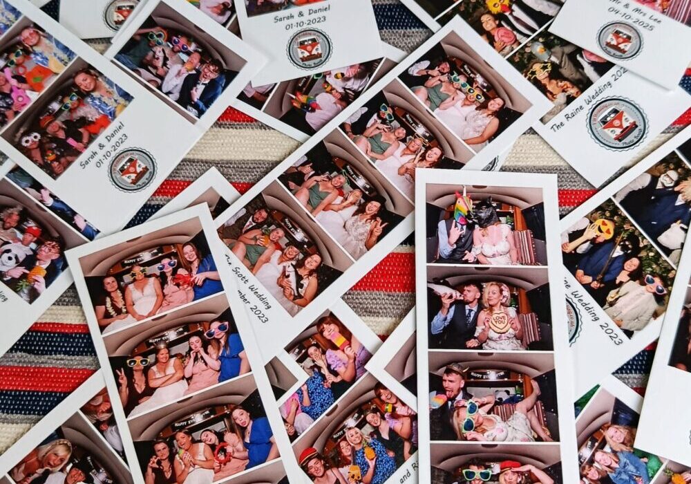 Rustic Wedding Outdoor VW Photo Booth Photo Strip
